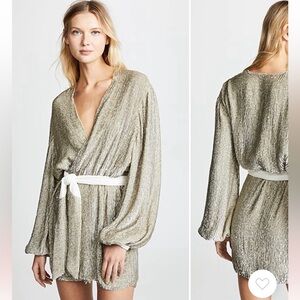 Gabrielle Sequined Dress in champagne